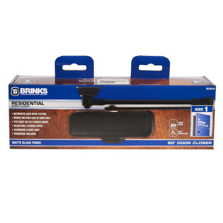 Brinks Residential Matte Black Steel Hydraulic Door Closer