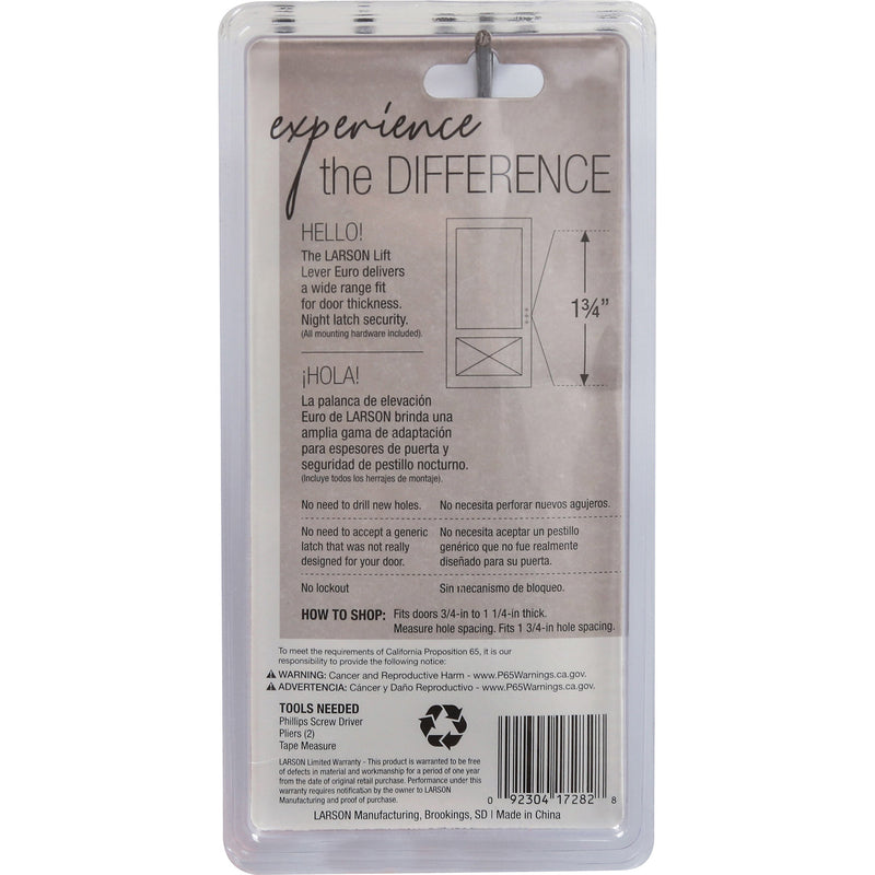 Larson Euro Zinc-Plated Black Zinc Lift Lever Latch 1 pk