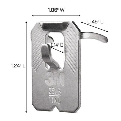 3M Claw Silver Drywall Picture Hanger 25 lb 4 pk