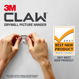 3M Claw Silver Drywall Picture Hanger 45 lb 1 pk