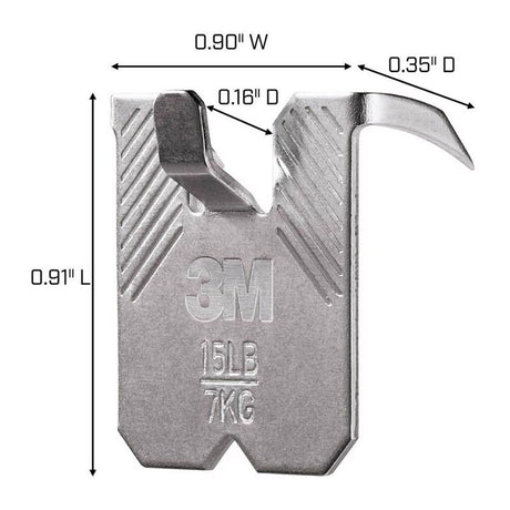3M Claw Silver Drywall Picture Hanger 15 lb 5 pk