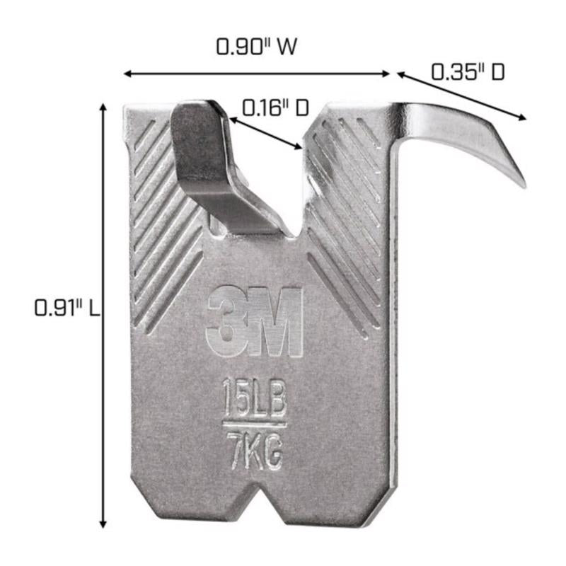 3M Claw Silver Drywall Picture Hanger 15 lb 1 pk