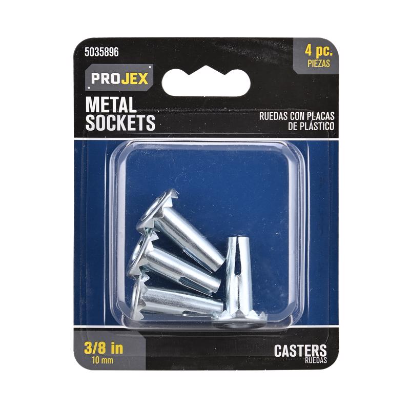 Projex 0 in. D Aluminum Caster Socket 0 lb 4 pk