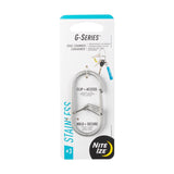 Nite Ize G-Series Stainless Steel Silver Dual Chamber Carabiner, Pack of 4