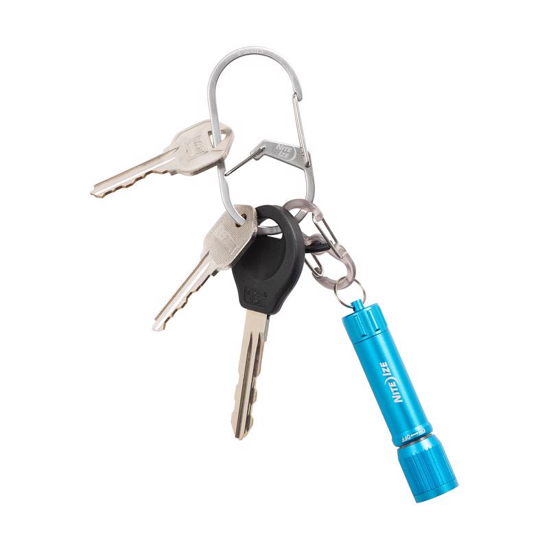 Nite Ize G-Series Stainless Steel Silver Dual Chamber Carabiner, Pack of 4