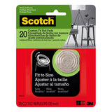 3M Scotch Felt Self Adhesive Protective Pad Beige Round 1.5 in. W 1 pk, Pack of 6