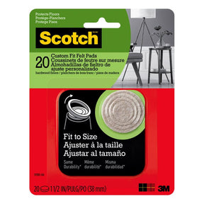 3M Scotch Felt Self Adhesive Protective Pad Beige Round 1.5 in. W 1 pk, Pack of 6