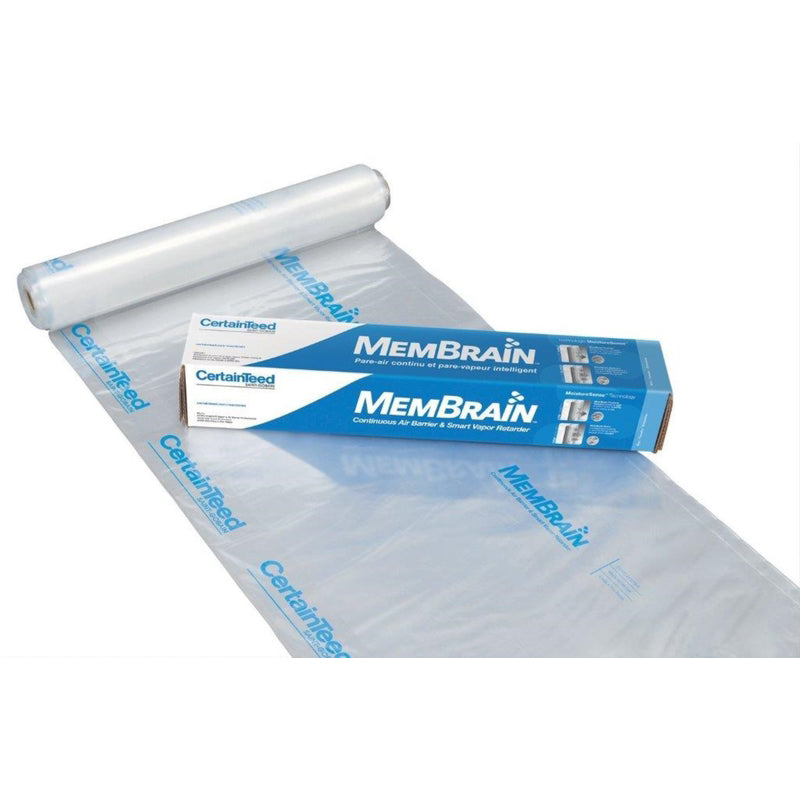 CertainTeed MemBrain 10 ft. W X 100 ft. L X 2 mil Air Barrier and Smar ...