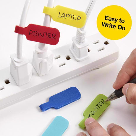 Wrap-It Cable Labels 2.25 in. L Assorted Polypropylene Cable Labels, Pack of 3