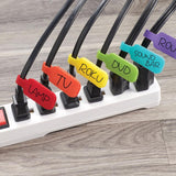 Wrap-It Cable Labels 2.25 in. L Assorted Polypropylene Cable Labels, Pack of 3