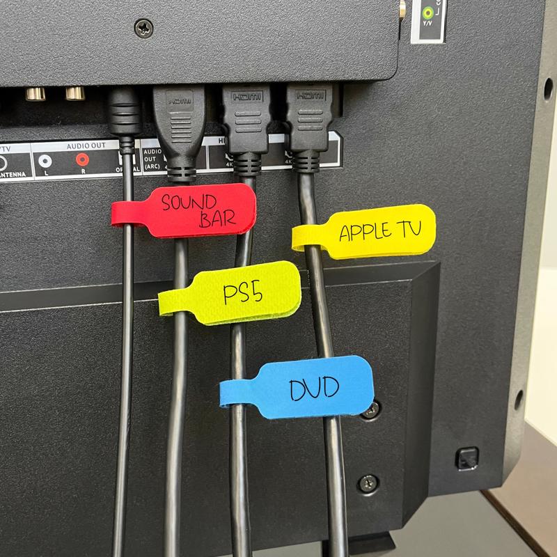 Wrap-It Cable Labels 2.25 in. L Assorted Polypropylene Cable Labels, Pack of 3