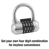 Master Lock 2 1/2 in. W Hardened Steel 4-Digit Combination Combination Padlock