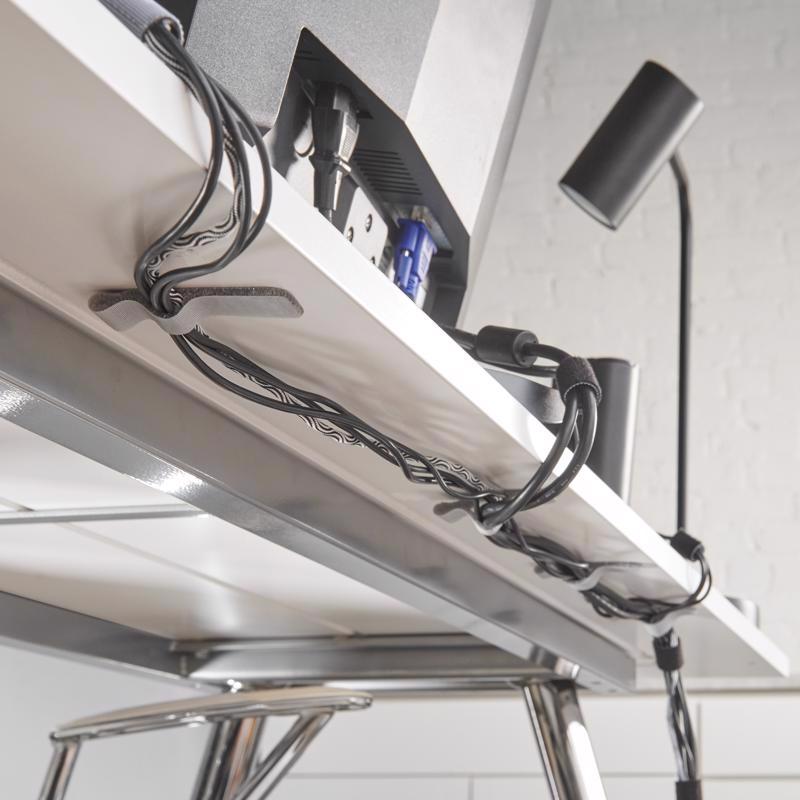 Wrap-It Cable Clams 5 in. L Gray Nylon Cord Organizer Strip