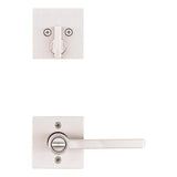 Kwikset Halifax Satin Nickel Zinc Lever and Single Cylinder Deadbolt
