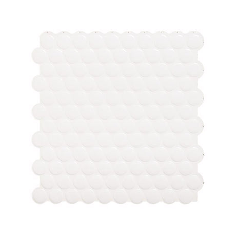 Smart Tiles 8.95 in. W X 8.98 in. L White Glazed Vinyl Adhesive Wall Tile 4 pc, Pack of 6