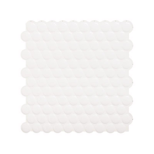 Smart Tiles 8.95 in. W X 8.98 in. L White Glazed Vinyl Adhesive Wall Tile 4 pc, Pack of 6