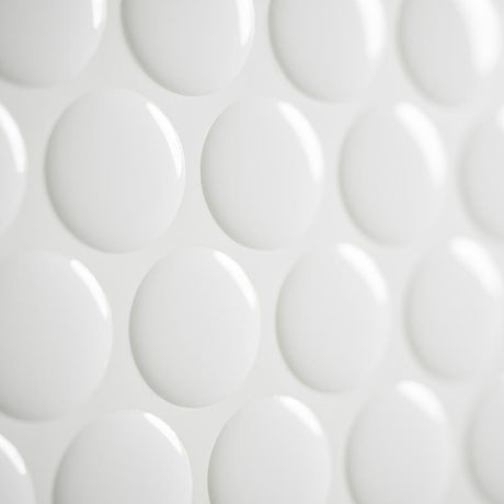 Smart Tiles 8.95 in. W X 8.98 in. L White Glazed Vinyl Adhesive Wall Tile 4 pc, Pack of 6