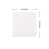 Smart Tiles 8.95 in. W X 8.98 in. L White Glazed Vinyl Adhesive Wall Tile 4 pc, Pack of 6