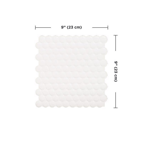 Smart Tiles 8.95 in. W X 8.98 in. L White Glazed Vinyl Adhesive Wall Tile 4 pc, Pack of 6