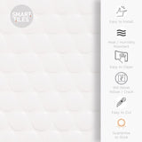 Smart Tiles 8.95 in. W X 8.98 in. L White Glazed Vinyl Adhesive Wall Tile 4 pc, Pack of 6