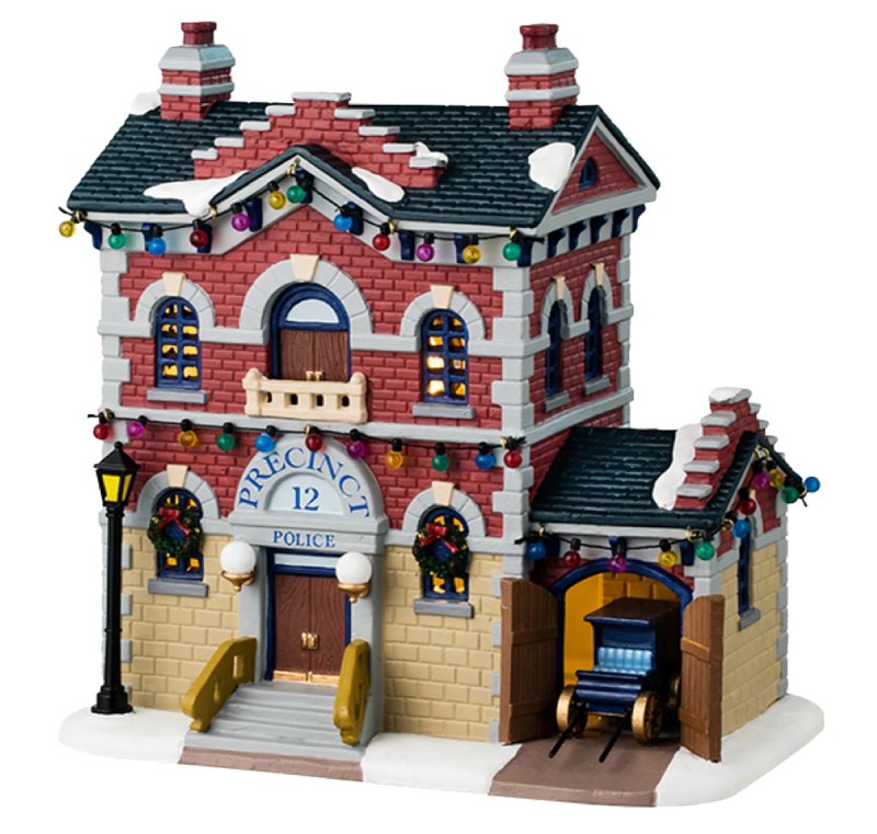 LIC LTD 45249 Precinct 12 Police, Caddington Village, Porcelain, Pack of 4