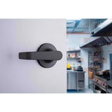 Brinks Commercial Matte Black Passage Lever 2 in.