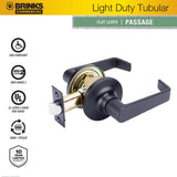 Brinks Commercial Matte Black Passage Lever 2 in.