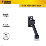 Brinks Commercial Steel Matte Brass/Black Kick-Down Door Holder Mounts to door 1 in.