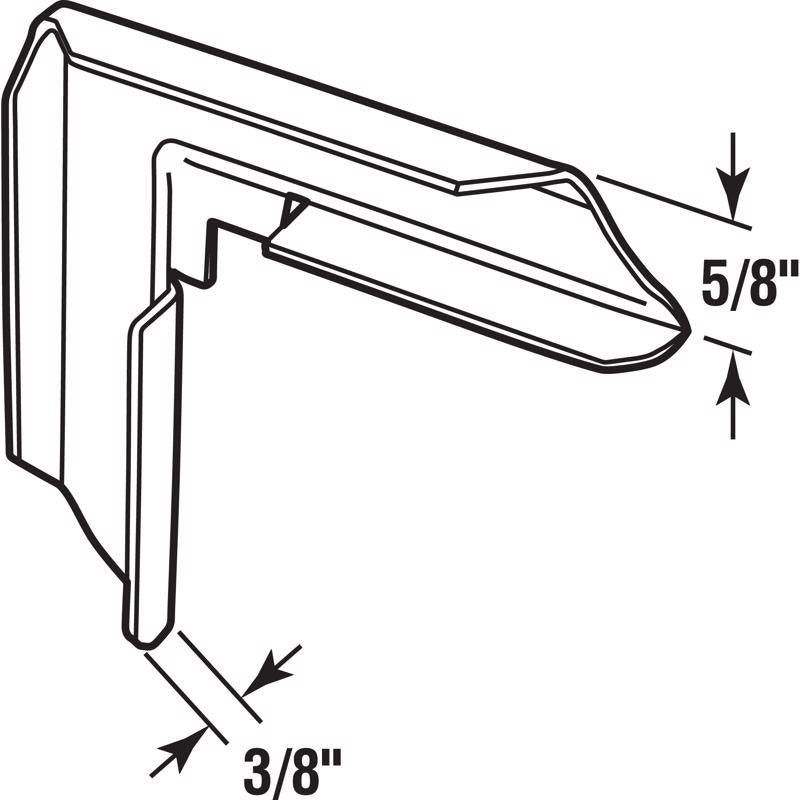 Matte Mill Aluminum 3/8 in. W X 5/8 in. L Screen Frame 1 pk