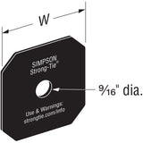 Simpson Strong-Tie OA Avant Collection Steel 3 in. Decorative Washer 1 pk