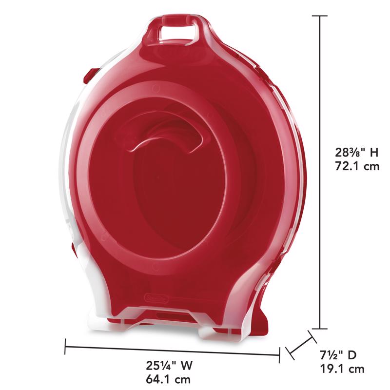 Sterilite Clear/Red Wreath Storage Box 7.5 in. H X 28.38 in. W X 25.25 in. D, Pack of 6