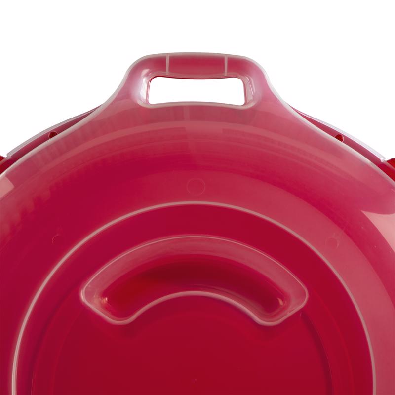 Sterilite Clear/Red Wreath Storage Box 7.5 in. H X 28.38 in. W X 25.25 in. D, Pack of 6