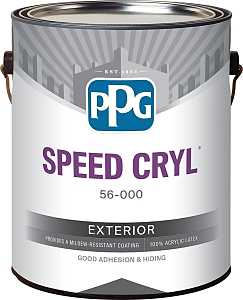 PPG SPEED CRYL 56-110XI-01 Exterior Paint, Flat, Pastel Base/White, 1 gal, Pack of 4