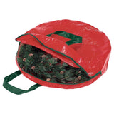 Whitmor Black/Red Wreath Storage Bag 17 H X 8 in. W X 1.8 in. D, Pack of 6, Pack of 6