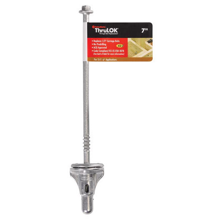 FastenMaster ThruLOK 1/2 in. X 7 in. L Hex Galvanized Steel Lag Screw 1 pk, Pack of 30