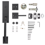Kwikset Matte Black Entry Handleset KW1 1-3/4 in.