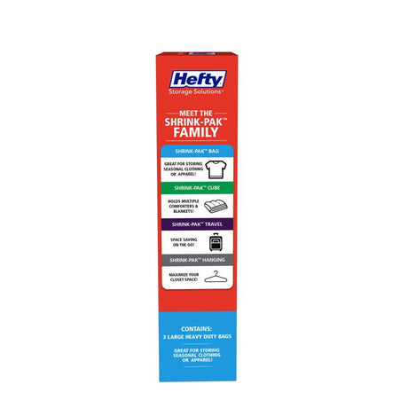 Hefty Shrink-Pak Clear Vaccum Storage Bag, Pack of 2
