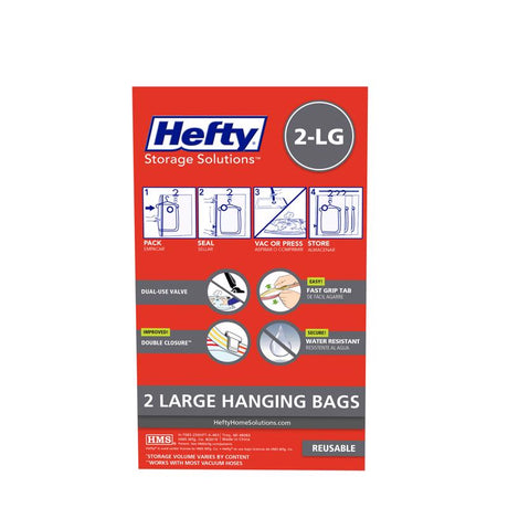 Hefty Shrink-Pak Clear Vaccum Storage Bag, Pack of 3