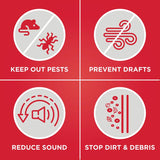 M-D Building Products CINCH Brown Vinyl Door Bottom For Doors 32 in. L X 1.38 in.