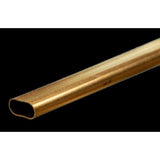 K&S 0.430 in. W X 12 in. L Oval Brass Tube 1 pk