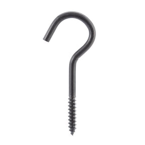 Wright Medium Matte Black Steel 3-7/8 in. L Ceiling Hook 80 lb 1 pk