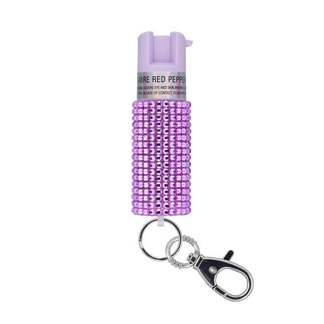 Sabre Lavender Rhinestone Plastic Pepper Spray