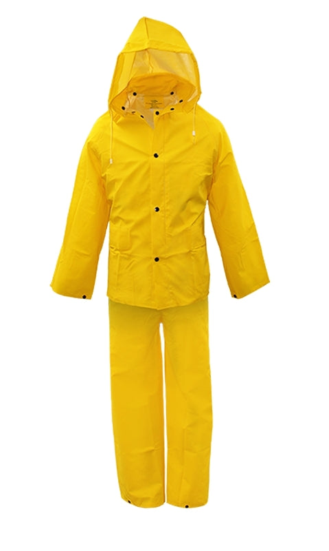 Boss 3PR0300YL Rain Suit, L, PVC, Yellow, Detachable