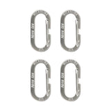 Nite Ize Micro Link Stainless Steel Silver Carabiner Key Chain, Pack of 4