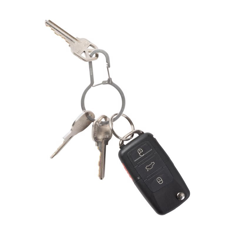 Nite Ize DualPass Stainless Steel Silver Key Ring, Pack of 4