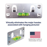 Balanced Hanger Always Level Metallic Silver Heavy Duty Mirror/Picture Hanging Kit 75 lb 1 pk