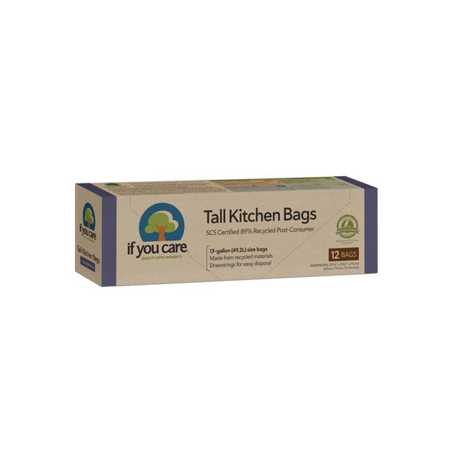 If You Care 13 gal Trash Bags Drawstring 12 pk, Pack of 12