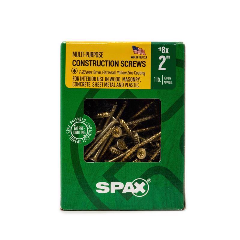 SPAX Multi-Material No. 8 in. X 2 in. L T-20+ Flat Head Serrated Construction Screws