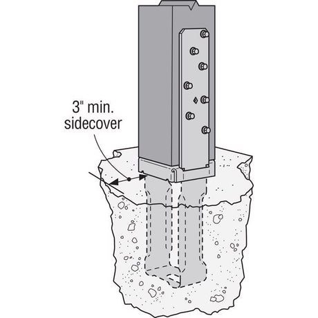 Simpson Strong-Tie 8.38 in. H X 3.56 in. W 12 Ga. Hot Dip Galvanized Column Base