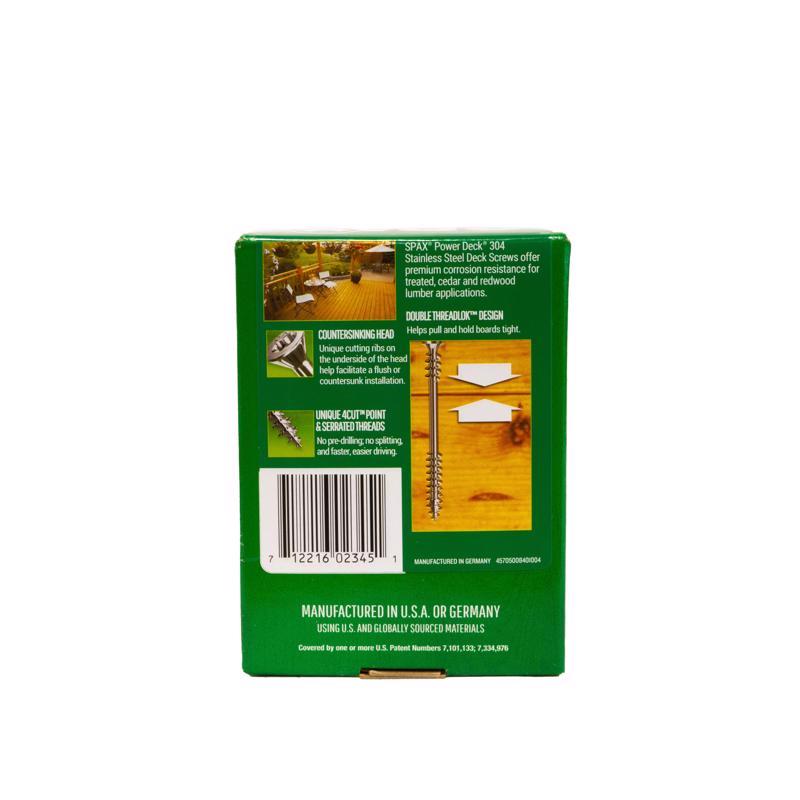 SPAX PowerDeck No. 10 cu in X 2-1/2 in. L Silver Star Trim Head Deck Screws 1 lb 83 pc